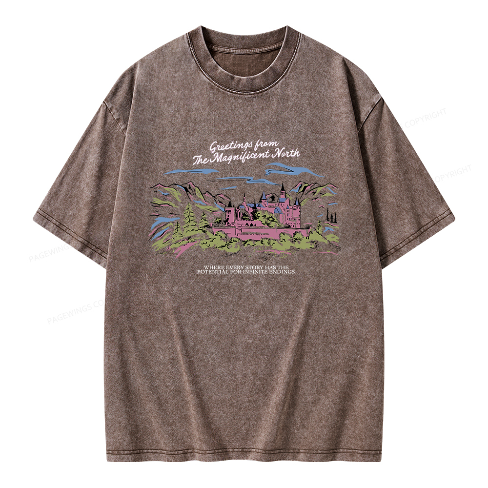 Pagewings Magnificent North Unisex Washed T-shirt