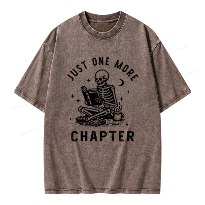 Pagewings Just One More Chapter, Bookish lover Classic T-Shirt Unisex Washed T-shirt
