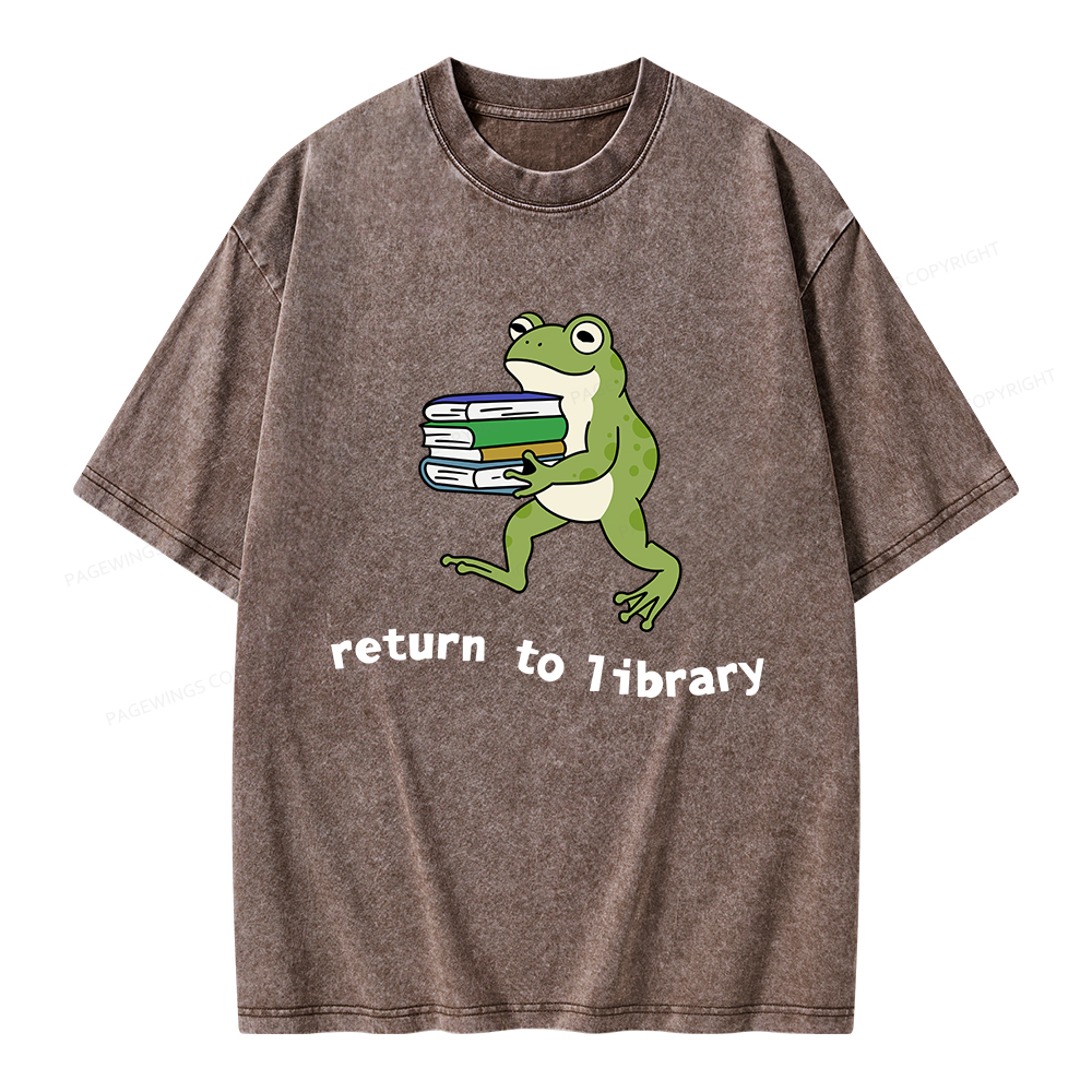 Pagewings Return to Library Unisex Washed T-shirt
