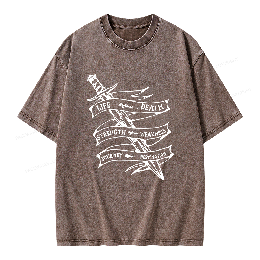 Pagewings Life Before Death Unisex Washed T-shirt