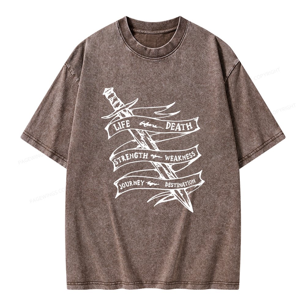 Pagewings Life Before Death Unisex Washed T-shirt