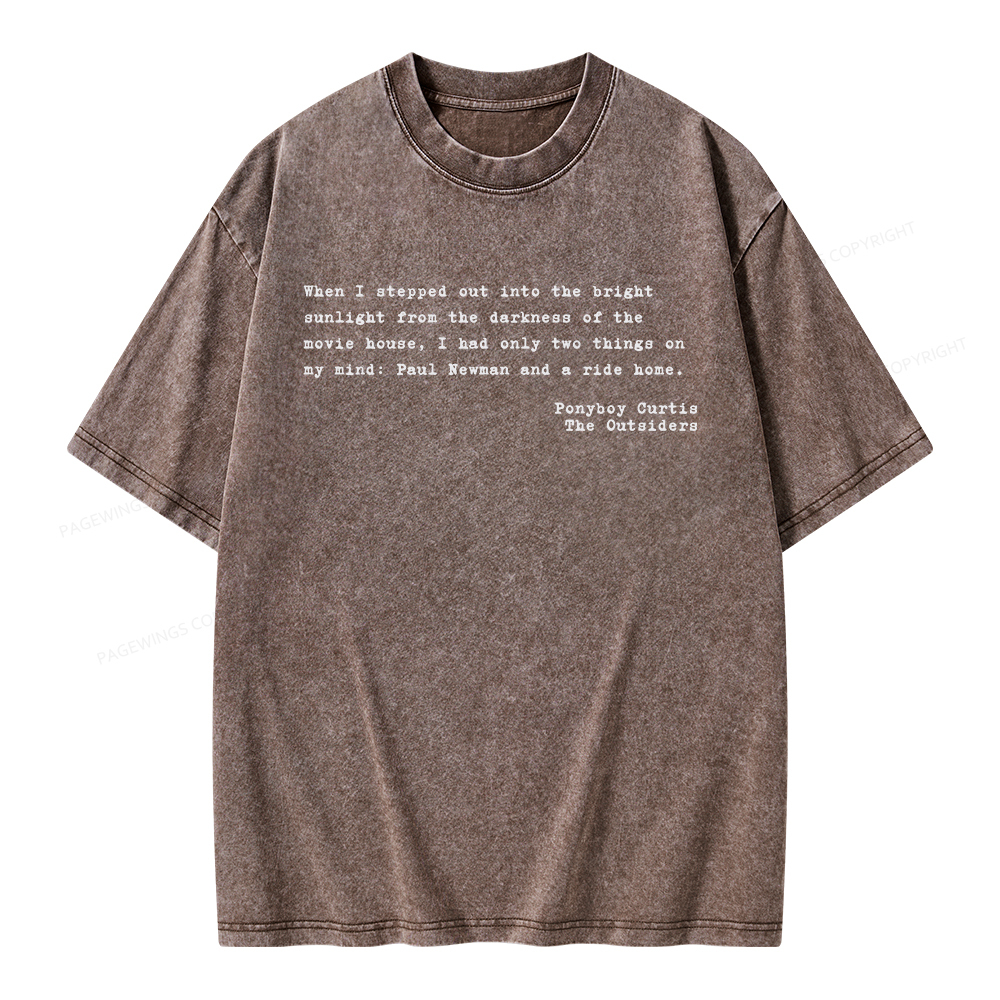 Pagewings When I Stepped Out Into The Bright Unisex Washed T-shirt