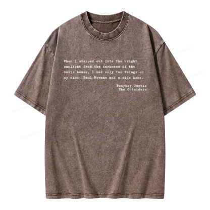 Pagewings When I Stepped Out Into The Bright Unisex Washed T-shirt