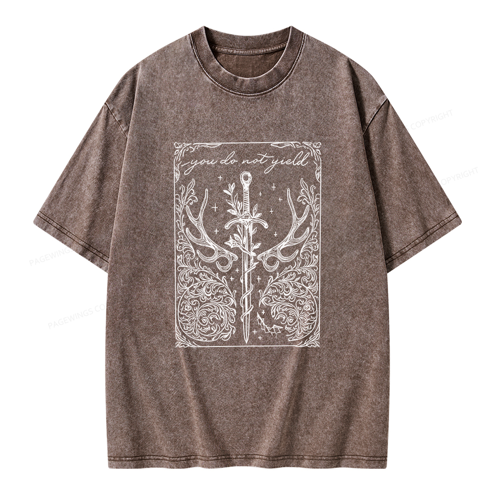 Pagewings You Do Not Yield Unisex Washed T-shirt