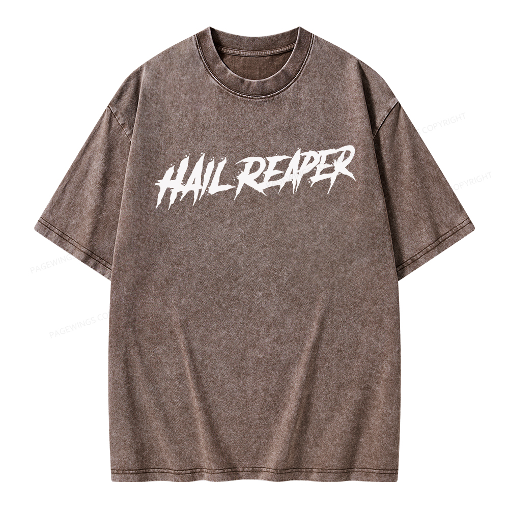 Pagewings Hail Reaper Unisex Washed T-shirt