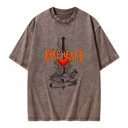 Pagewings Fireheart Unisex Washed T-shirt