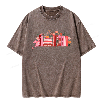 Pagewings Romance Reader Unisex Washed T-shirt