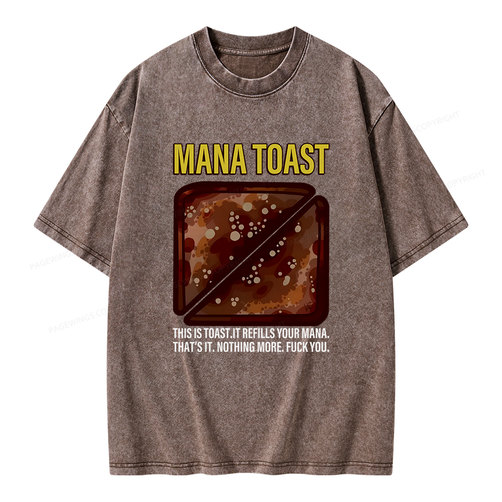 Pagewings Mana Toast Unisex Washed T-shirt