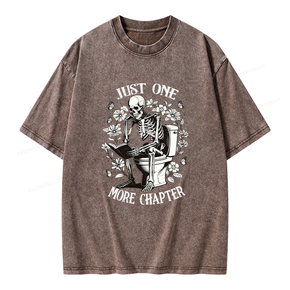 Pagewings Just One More Chapter Unisex Washed T-shirt