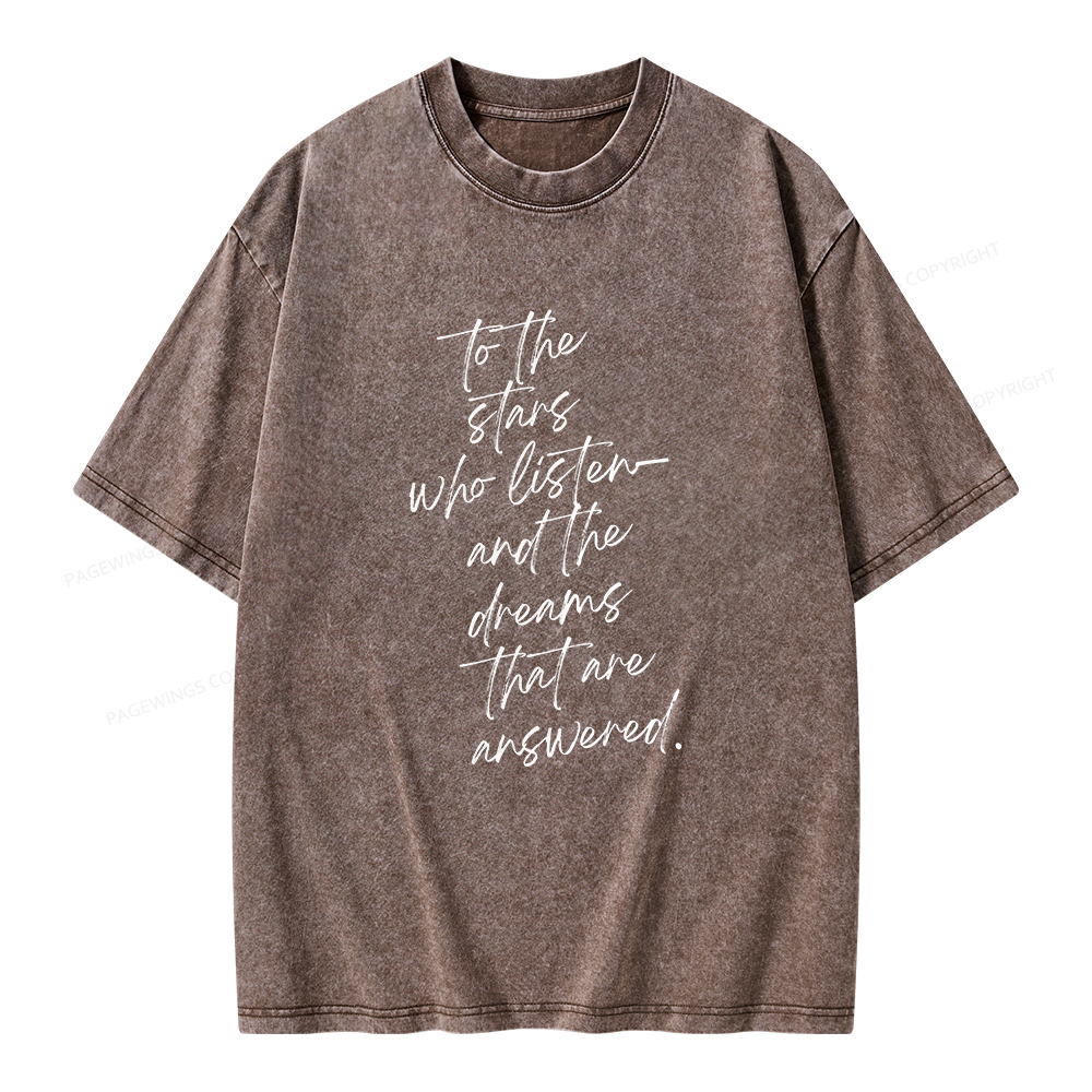 Pagewings To The Stars Who Listen Unisex Washed T-shirt