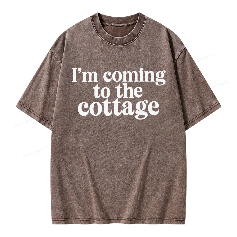 Pagewings I'm Coming To The Cottage Unisex Washed T-shirt