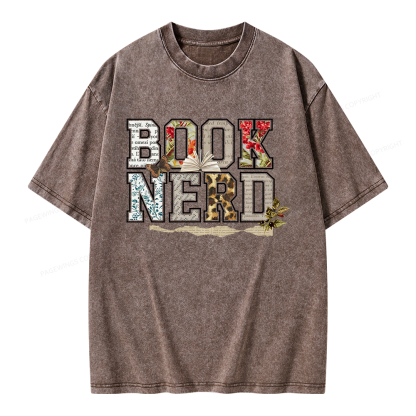 Pagewings Book Nerd Unisex Washed T-shirt