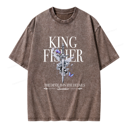 Pagewings Kingfisher Unisex Washed T-shirt