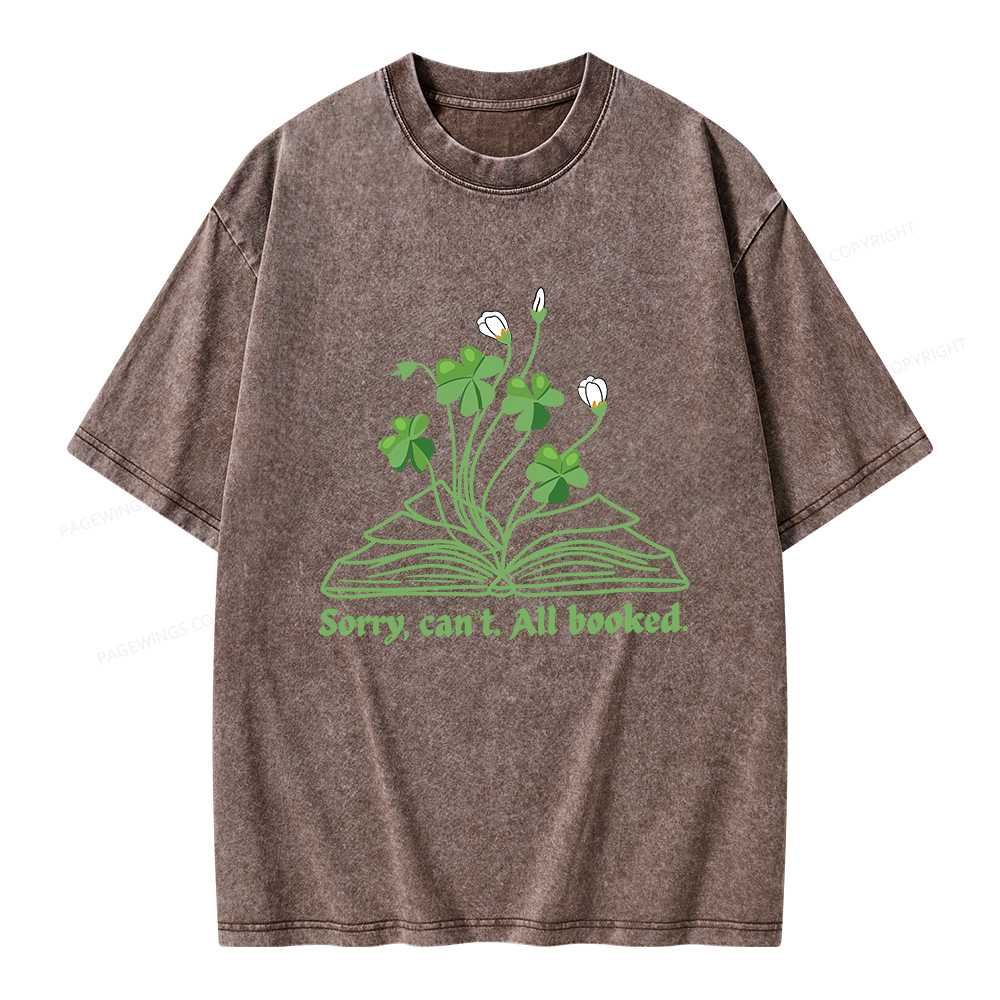 Pagewings St Patricks Day Book Lover Unisex Washed T-shirt