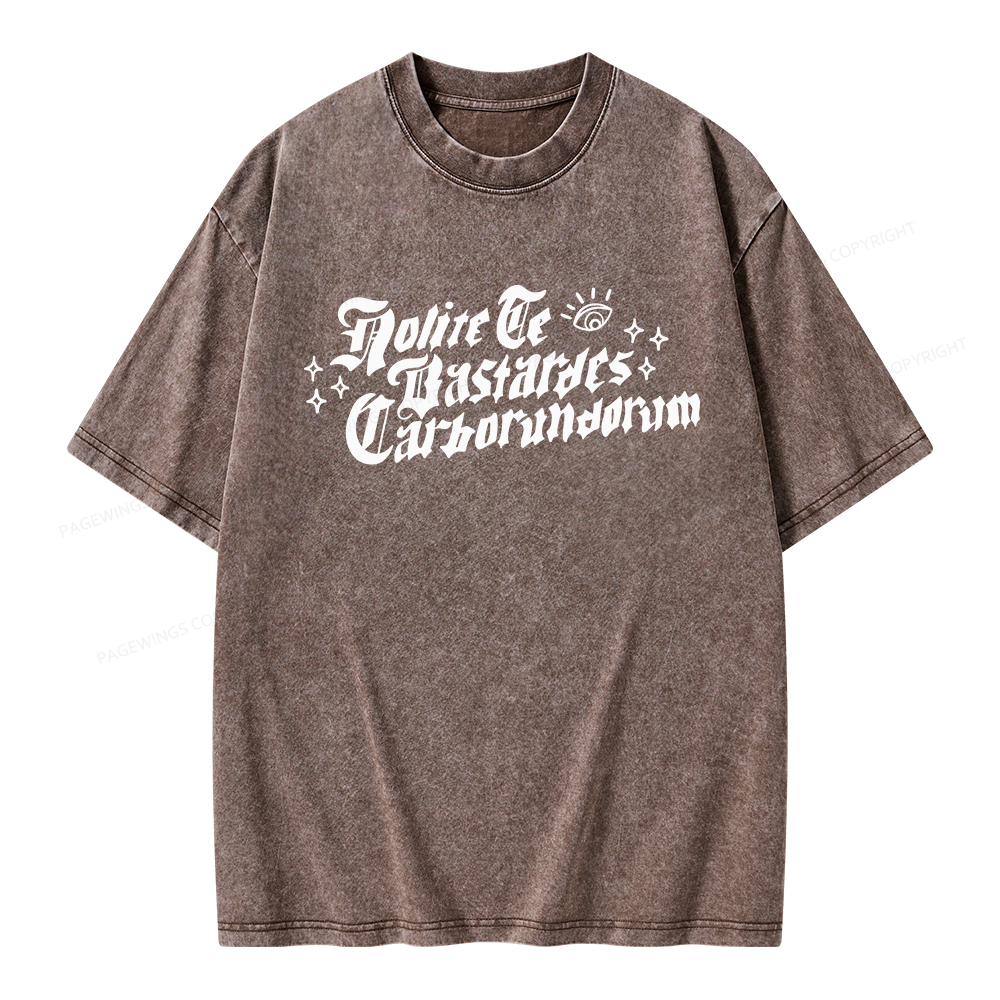 Pagewings Don't Let the Bastards Grind You Down Unisex Washed T-shirt