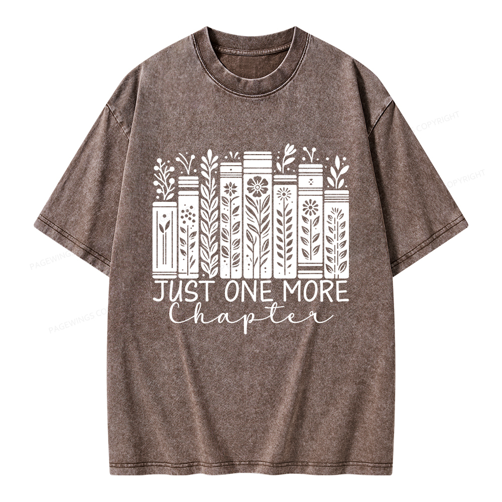Pagewings Just One More Chapter Unisex Washed T-shirt