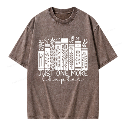 Pagewings Just One More Chapter Unisex Washed T-shirt