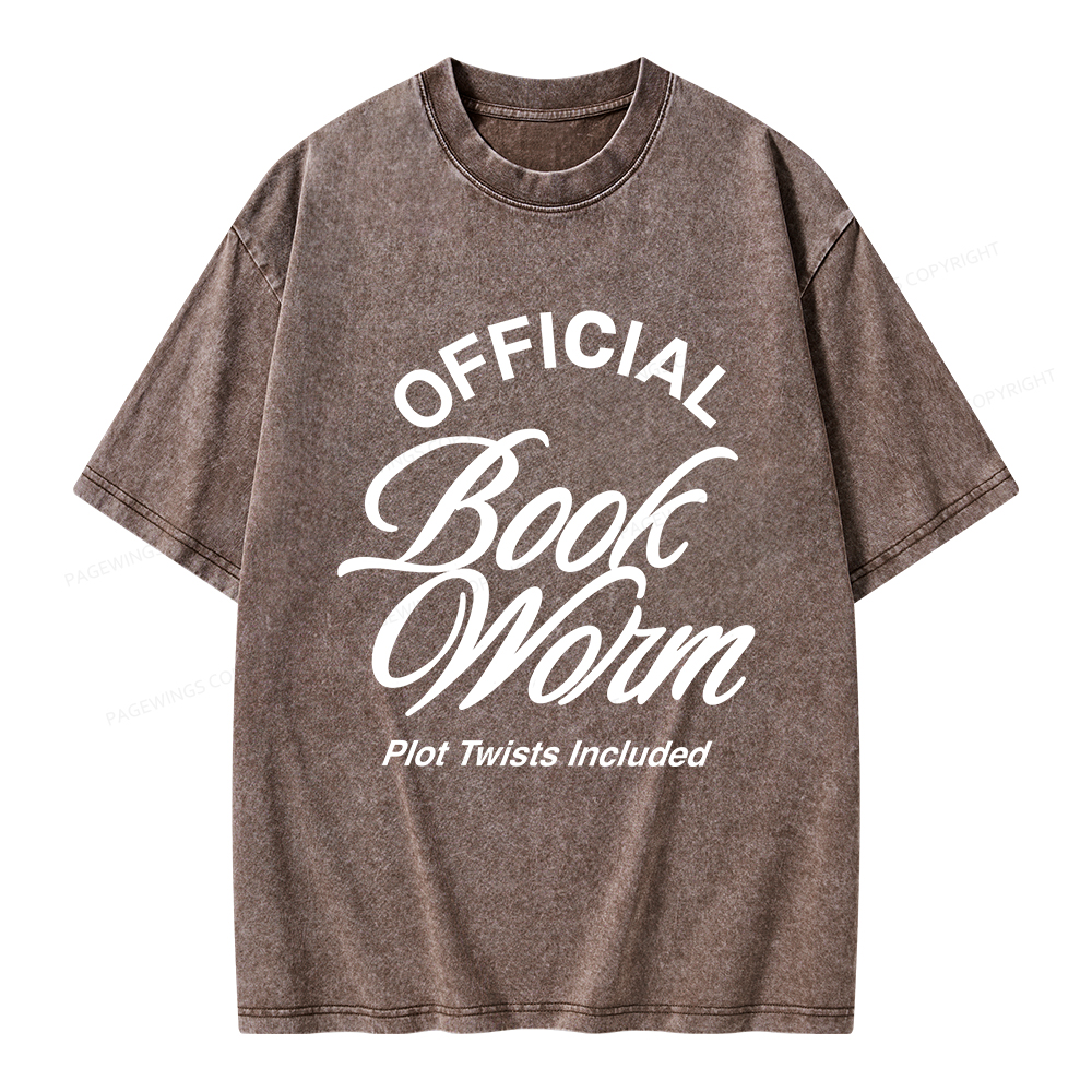 Pagewings Official Bookworm Unisex Washed T-shirt
