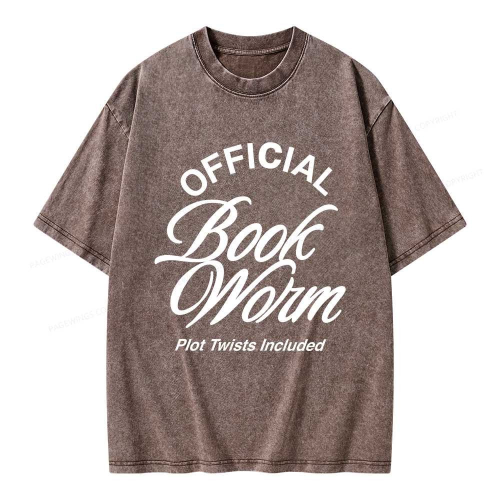 Pagewings Official Bookworm Unisex Washed T-shirt