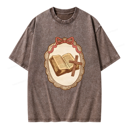Pagewings Vintage Book Unisex Washed T-shirt
