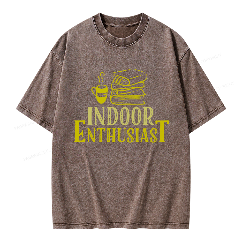 Pagewings Indoor Enthusiast Unisex Washed T-shirt
