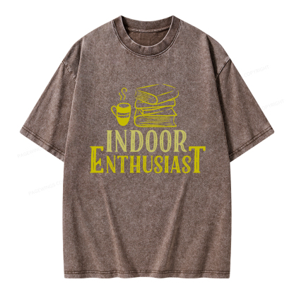 Pagewings Indoor Enthusiast Unisex Washed T-shirt
