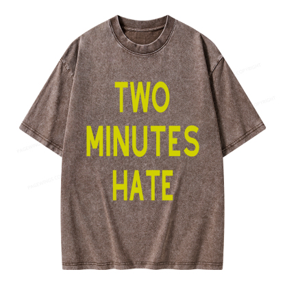 Pagewings Two Minutes Hate From 1984 Unisex Washed T-shirt