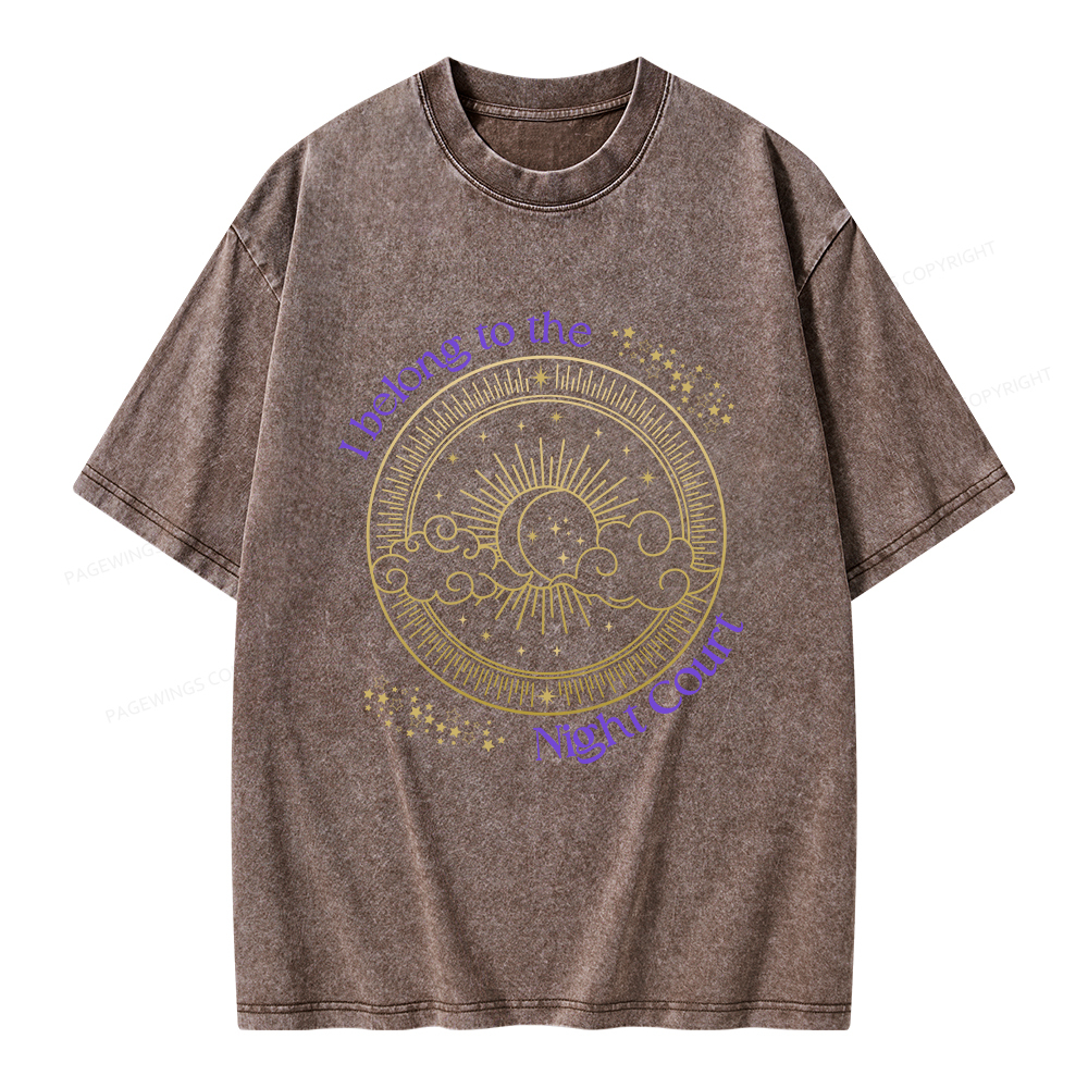 Pagewings I Belong to the Night Court Unisex Washed T-shirt