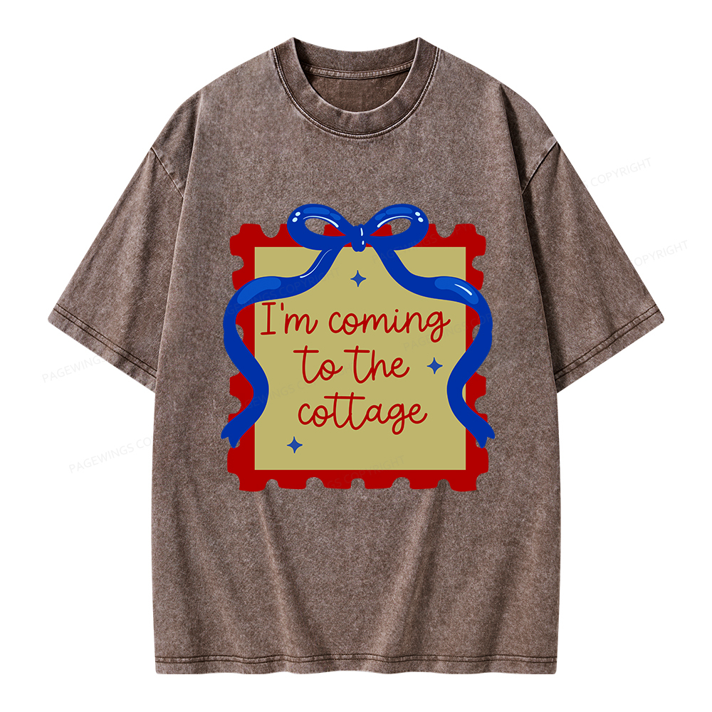 Pagewings I'm Coming To The Cottage Unisex Washed T-shirt
