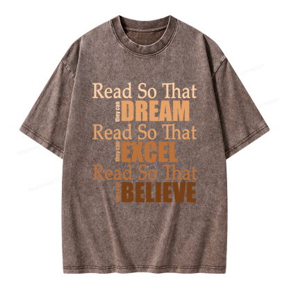 Pagewings Read Black History Unisex Washed T-shirt