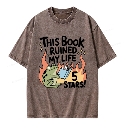 Pagewings This Book Ruined My Life 5 Stars Unisex Washed T-shirt