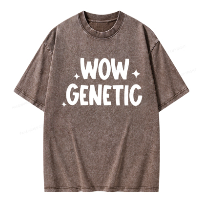 Pagewings Wow Genetic Unisex Washed T-shirt