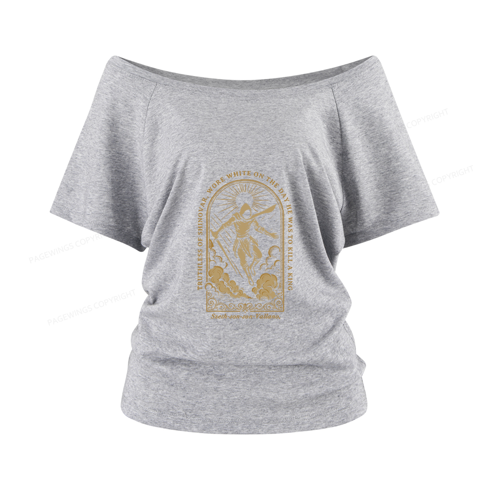 Pagewings Truthless of Shinovar Women Off Shoulder T-shirts