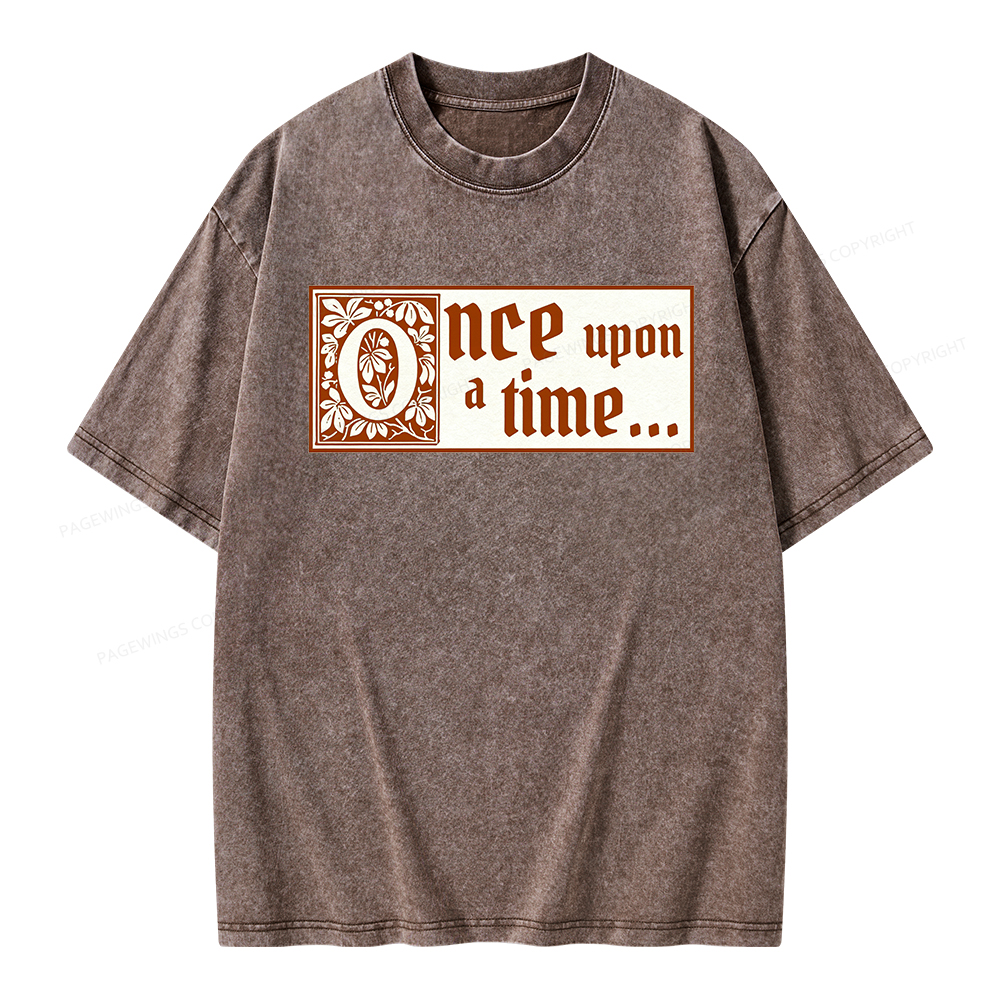 Pagewings Once Upon A Time Unisex Washed T-shirt
