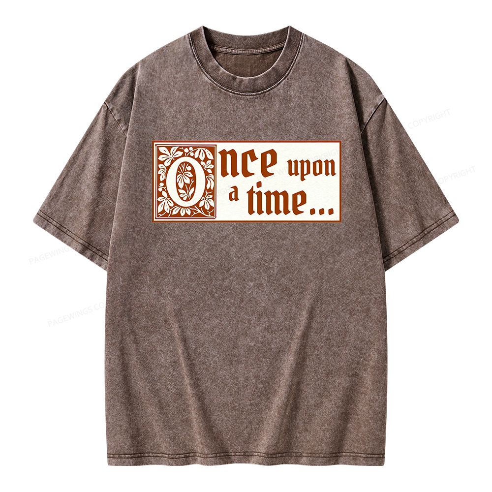 Pagewings Once Upon A Time Unisex Washed T-shirt