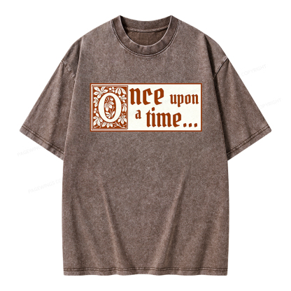Pagewings Once Upon A Time Unisex Washed T-shirt