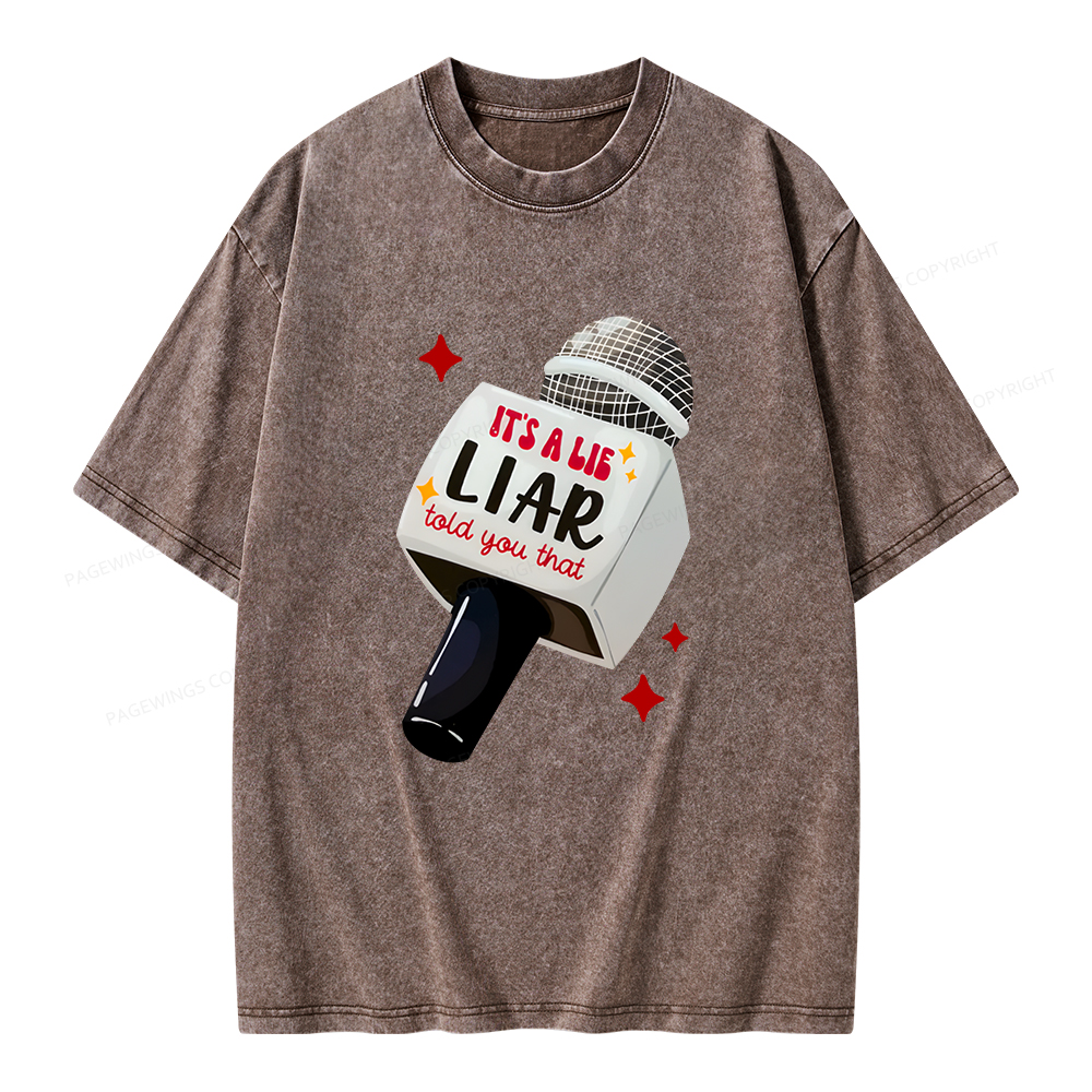 Pagewings It's A Lie Liar Told You That Unisex Washed T-shirt