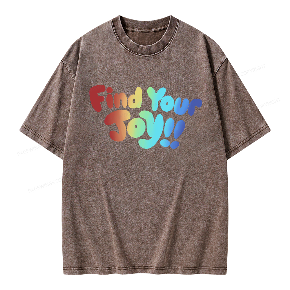Pagewings Find Your Joy Unisex Washed T-shirt