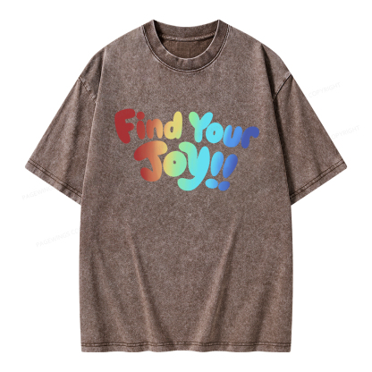 Pagewings Find Your Joy Unisex Washed T-shirt