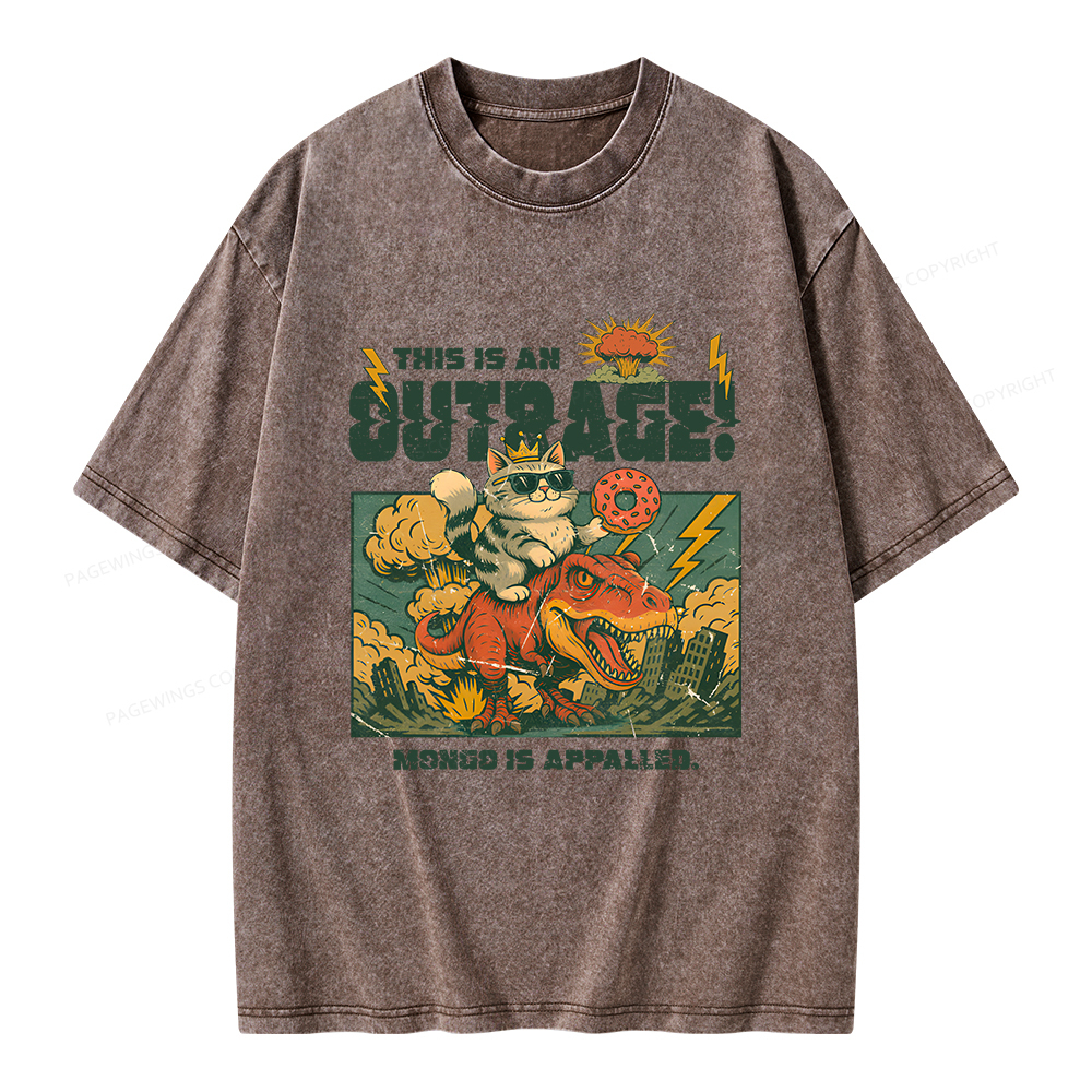 Pagewings This Is An Outrage Unisex Washed T-shirt