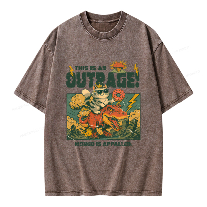 Pagewings This Is An Outrage Unisex Washed T-shirt