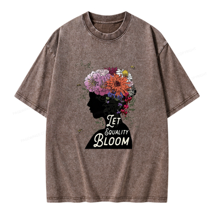 Pagewings Let Equality Bloom Unisex Washed T-shirt