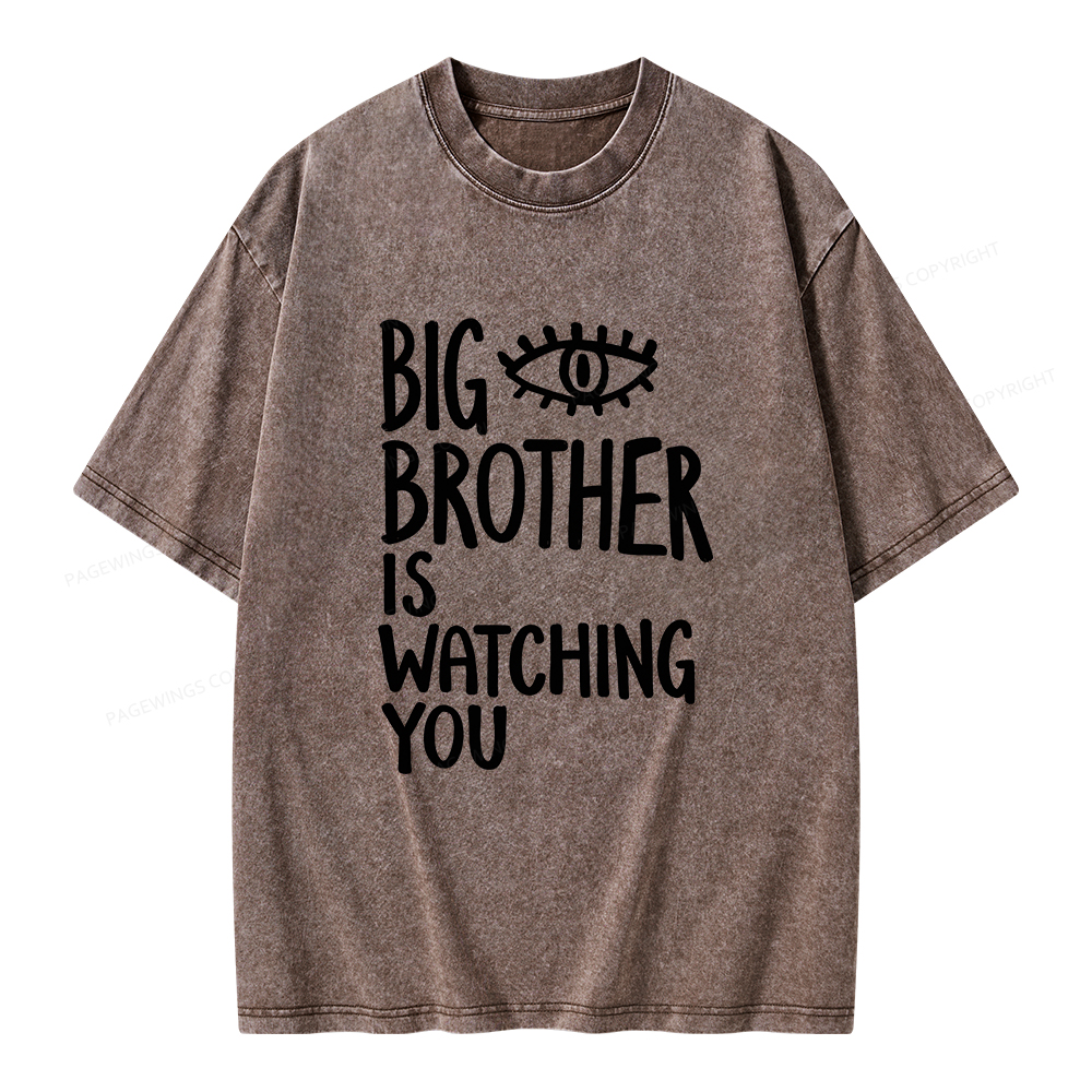 Pagewings Big Brother Is Watching You Unisex Washed T-shirt