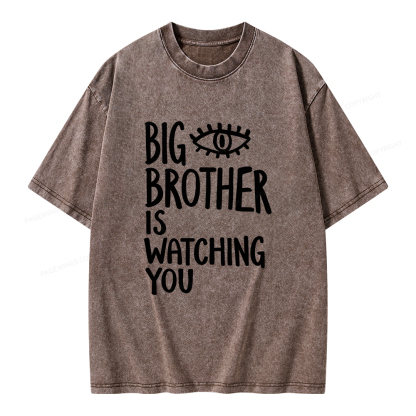 Pagewings Big Brother Is Watching You Unisex Washed T-shirt
