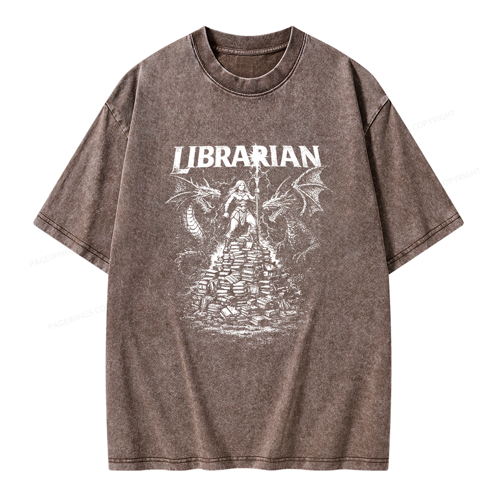 Pagewings Librarian Unisex Washed T-shirt