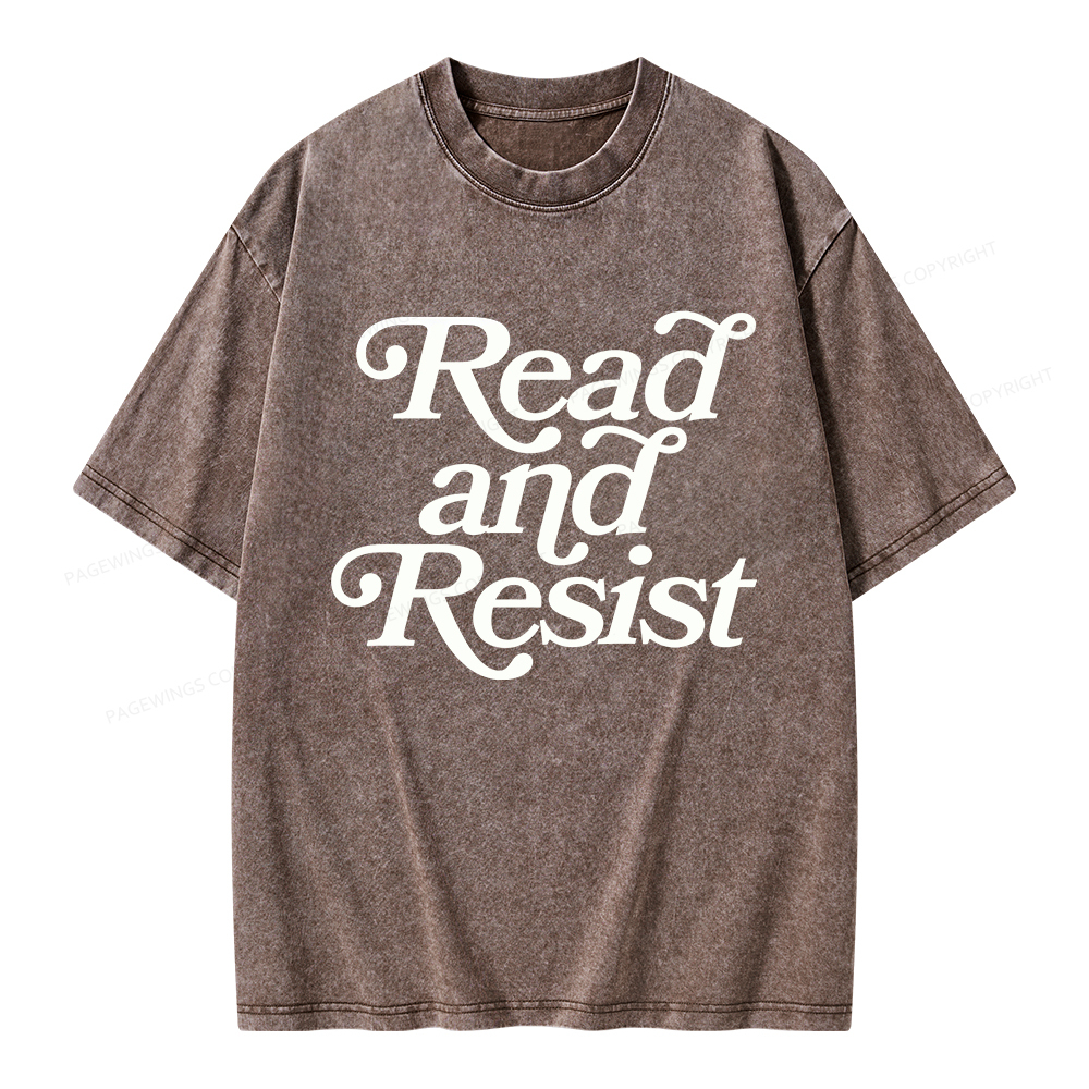 Pagewings Read and Resist  Unisex Washed T-shirt
