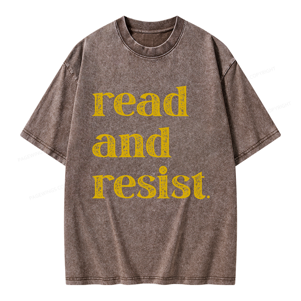 Pagewings Read And Resist Unisex Washed T-shirt