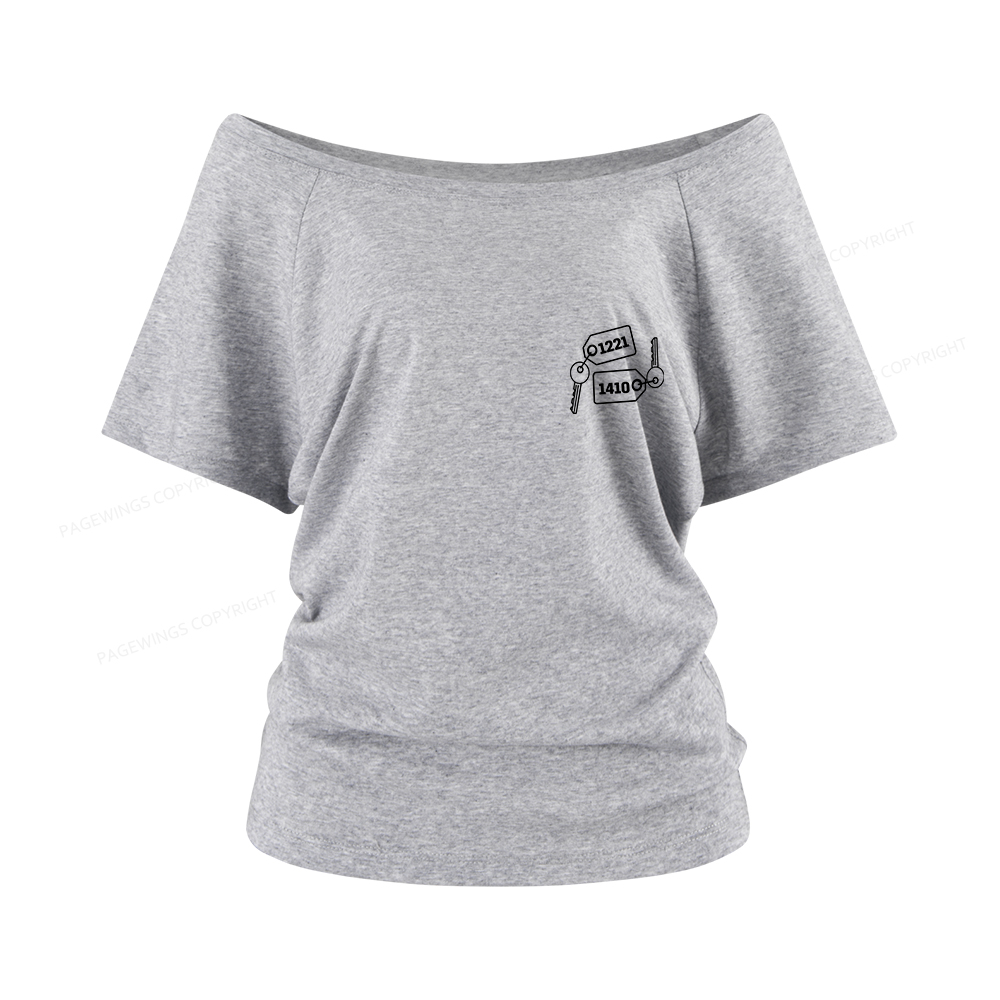 Pagewings Room Numbers Women Off Shoulder T-shirts