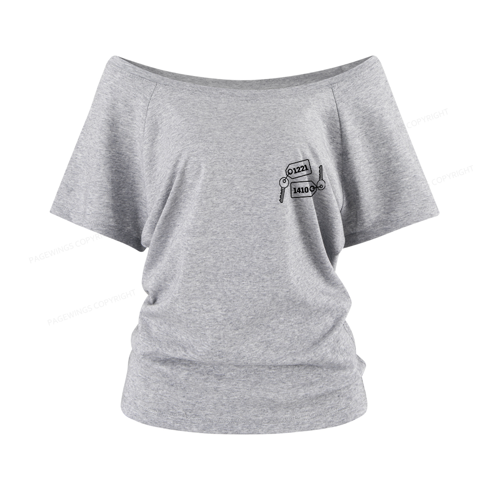 Pagewings Room Numbers Women Off Shoulder T-shirts