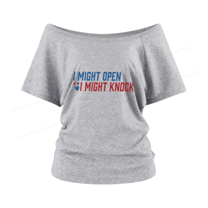 Pagewings I Might Knock Women Off Shoulder T-shirts